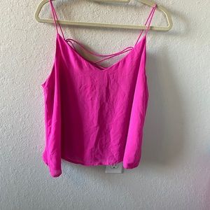Hot pink tank top blouse